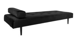 Capri Daybed, sort velour med sorte ben 