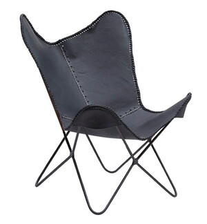 Melissa Lounge stol, sort læder