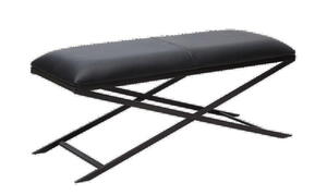 Melissa bænk, Sort læder sæde