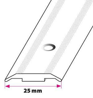 25 mm Flad overgang Mat Alu