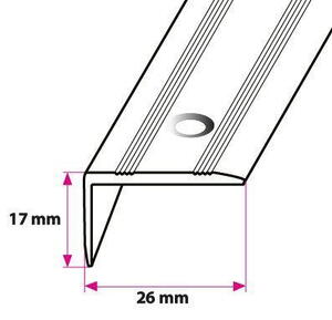 26 x 17 mm Vinkel Mat Alu