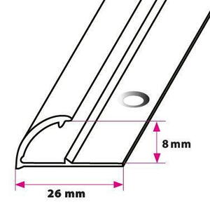 8 mm Klemmeprofil Mat Alu