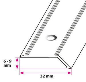 6-9 mm Overgang m/næb Mat Alu
