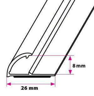 8 mm Klemmeprofil Mat Alu