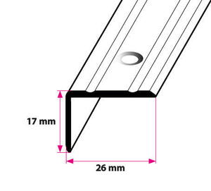 26 x 17 mm Vinkel Messing