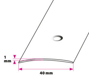 40 mm Buet overgang Rustfrit Stål