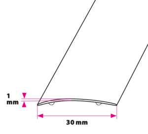30 mm Buet overgang Rustfrit Stål