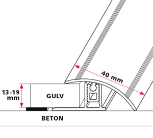 Multiflex Afslutning Hvid Eg - Høj