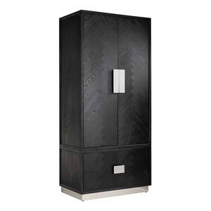 Garderobeskab Blackbone Sølv 2-Døre 2-skuffer