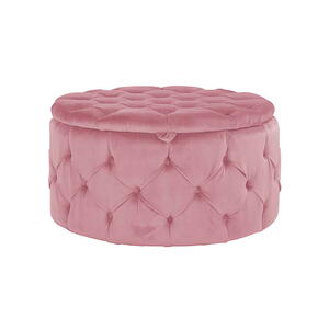 Lulu Puf Pink Velvet