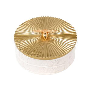 Opbevaringsboks Beez hvid, stor