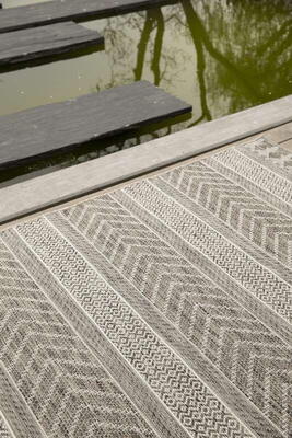 Terazza Ivory Silver/Grey - Udendørs tæppe - REST 160X230 CM.