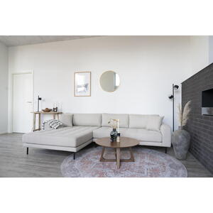Lido Lounge Sofa - Sofa venstrevendt i beige med fire puder 