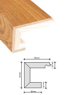 HARO, Trappeafslutningskant 3-stav, med forbindelse på begge sider. (indslåning) INGEN RETURRET!
