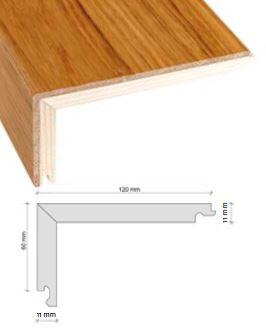 HARO, Trappeafslutningskant stavparket/plankegulv, forbindelse på begge sider. INGEN RETURRET!
