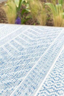 Terazza Ivory Silver/Blue - Udendørs tæppe - REST 120X170 CM