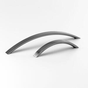 Bøjle buet greb - stål look - 2 størrelser