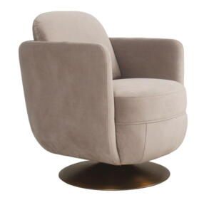 Swivel lænestol Turner khaki velvet/brændhæmmende