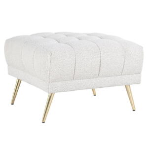 Hocker huxley white bouclé