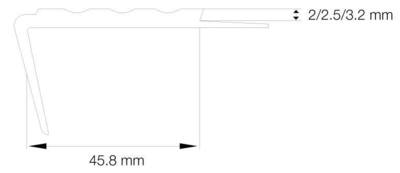 Primo Gummi trappeforkant 29x46 mm.
