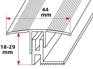 18-29 mm. XXL Dilatationsprofil - kliksystem 