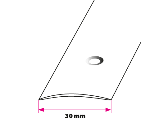 30 mm buet overgangsprofil - midthullet
