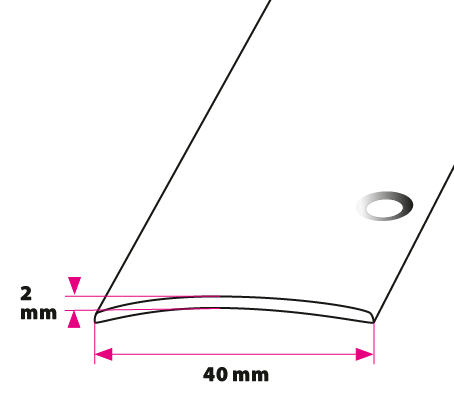 40 mm. buet overgangsprofil - sidehullet