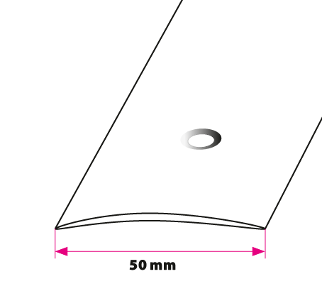 50 mm. buet overgangsprofl - midthullet