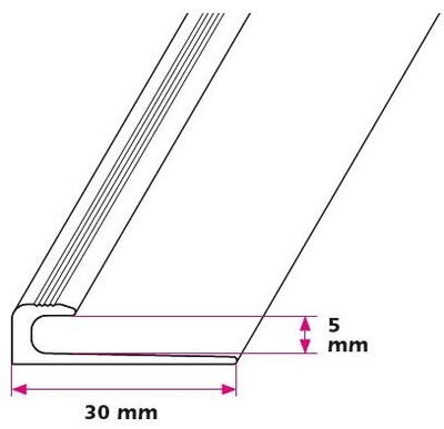 5 mm. afslutningsprofil - midthullet 