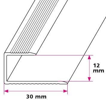 11-13 mm. afslutningsprofil - u/huller 