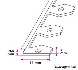 Flex afslutningsprofil - midthullet 