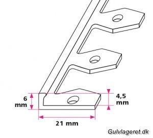 Flex afslutningsprofil - midthullet 