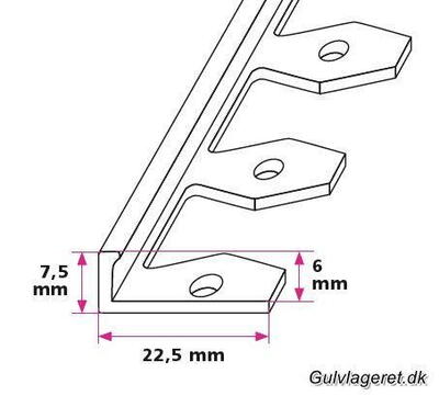 Flex afslutningsprofil - midthullet 