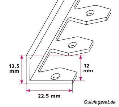 Flex afslutningsprofil - midthullet 