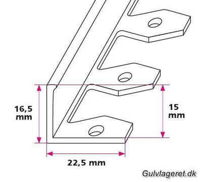 Flex afslutningsprofil - midthullet 