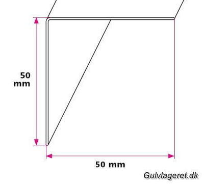50x50 mm. vinkelprofil - u/huller 