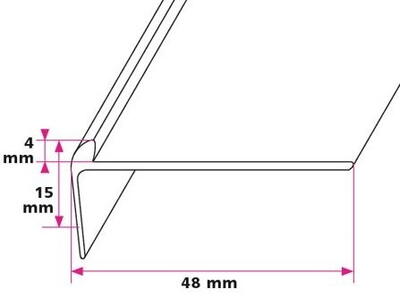 Trappeforkant til 4 mm. lille - midthullet 