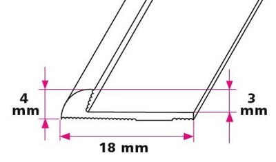 Trappeafslutning til 3 mm. linoleum - midthullet 