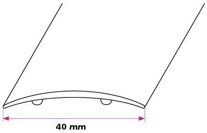 40 mm. buet overgangsprofil - selvklæbende