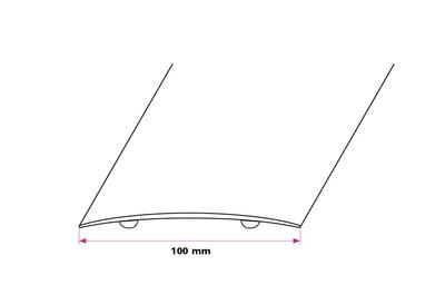 100 mm. buet overgangsprofil - selvklæbende 