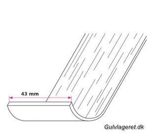 PVC indlæg, 43/62 mm. - selvklæbende 