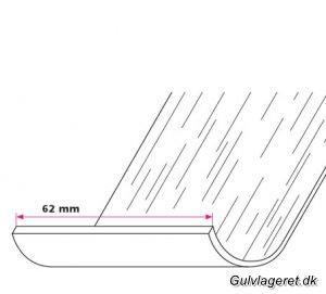 PVC indlæg, 43/62 mm. - selvklæbende 