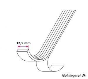 PVC indlæg rillet - selvklæbende 