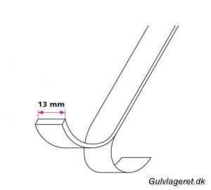 Glat indlæg 13/23 mm. - selvklæbende 