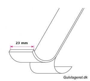Glat indlæg 13/23 mm. - selvklæbende 