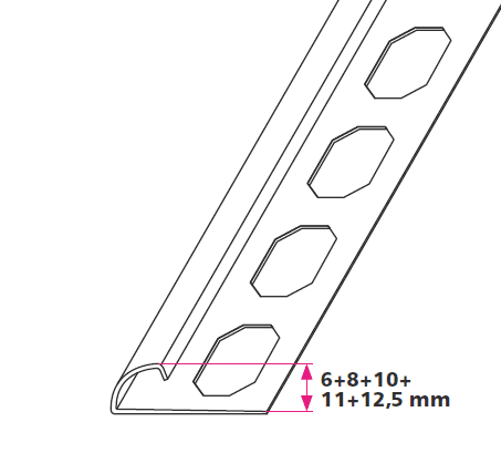 Klinkeprofiler, Kvartrund afslutning - u/huller