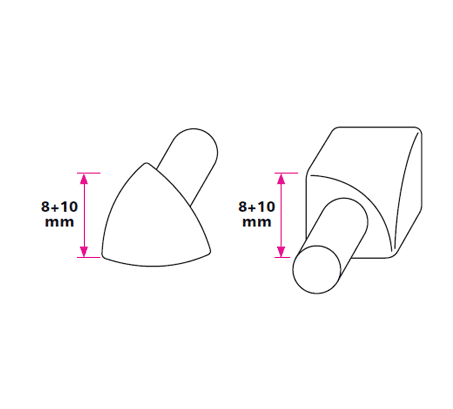 Ind-/Udv. hjørne - Mat alu 