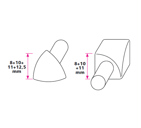 Ind-/udv. hjørne - Blank stål 