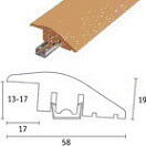 Tarkett Overgangsliste på 13-17 mm i lakeret eg 