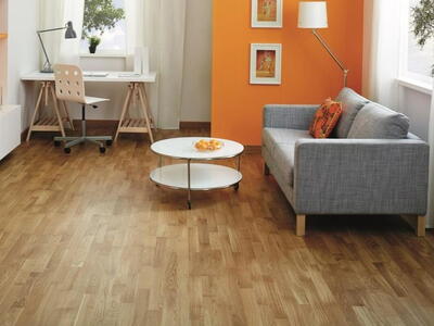 Trægulv - Eg 3-stav Lamelparket, Natur matlak